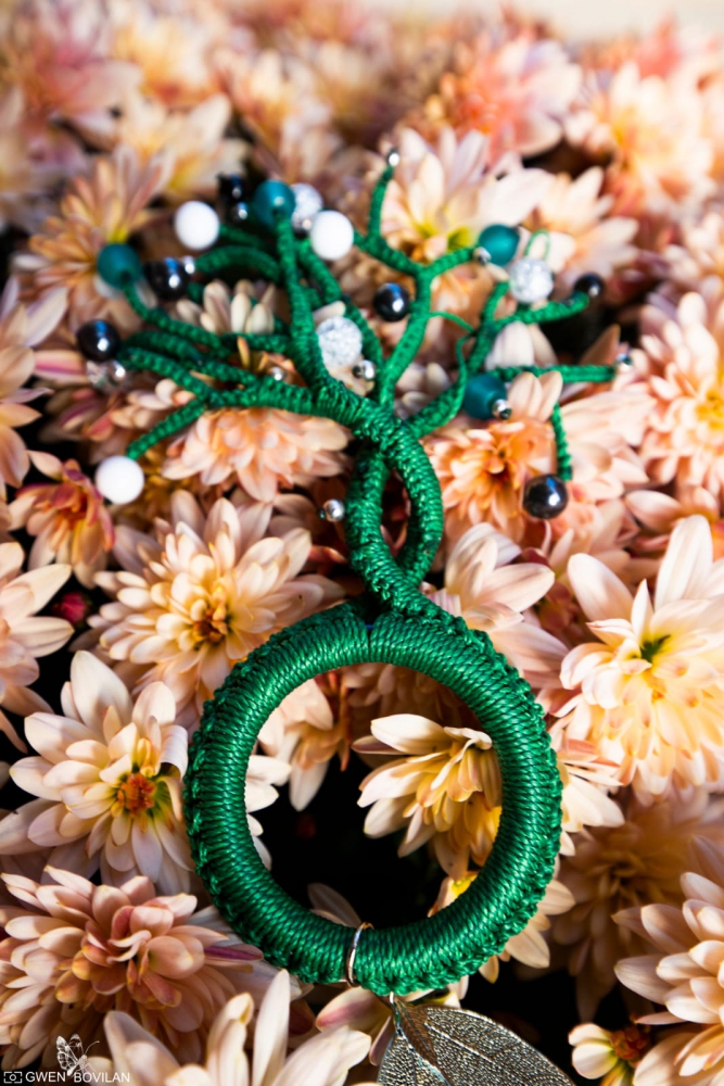 Arbre macramé vert