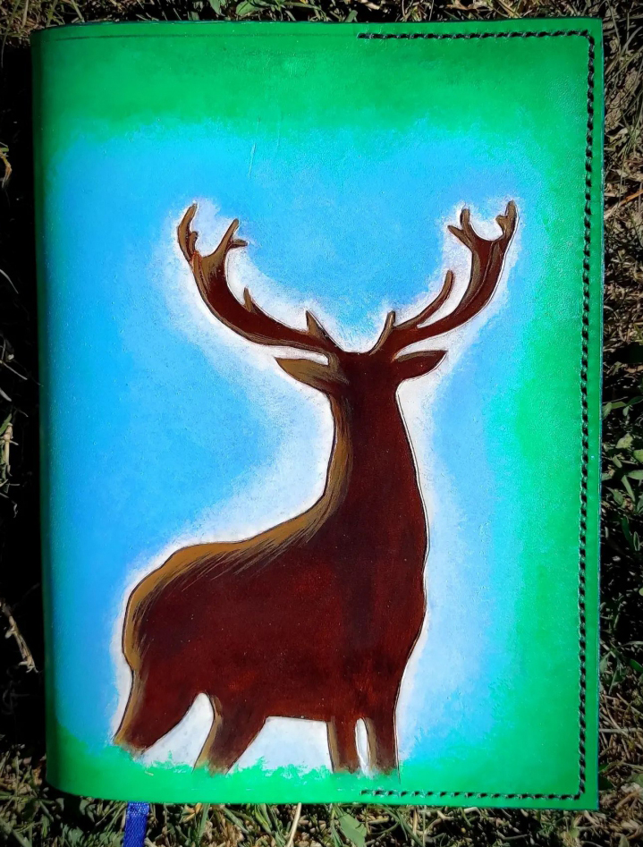 Carnet cuir cerf